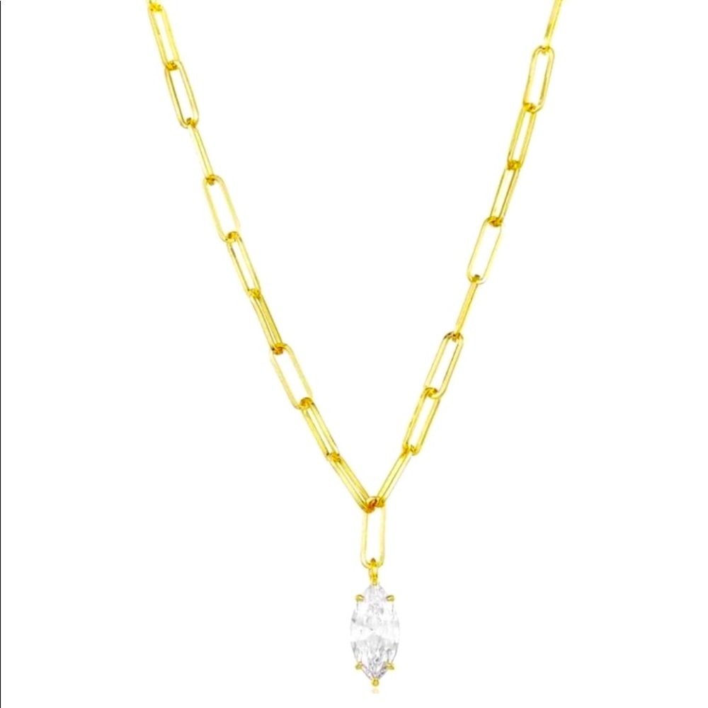 Copy-Melinda Maria The Bradshaw necklace with “diamond” drop. SHIPS FREE!